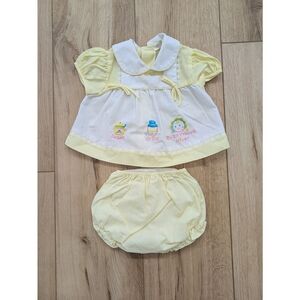 Vintage Cotton Yellow Baby Set